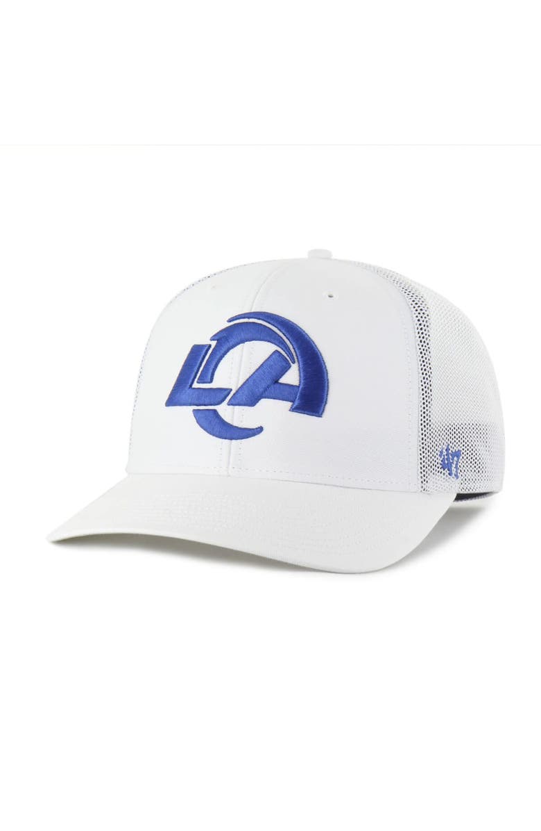 '47 Men's '47 White Los Angeles Rams Snowball Trophy Stretch Fit Hat, Main, color, White