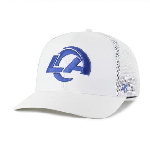 Men's '47 White Los Angeles Rams Snowball Trophy Stretch Fit Hat