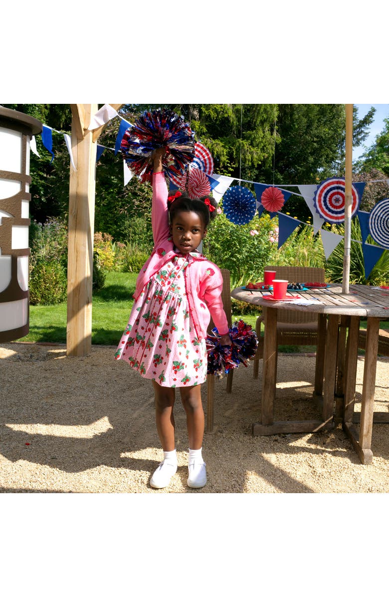 Rachel Riley Strawberry Cardigan, Alternate, color, Pink