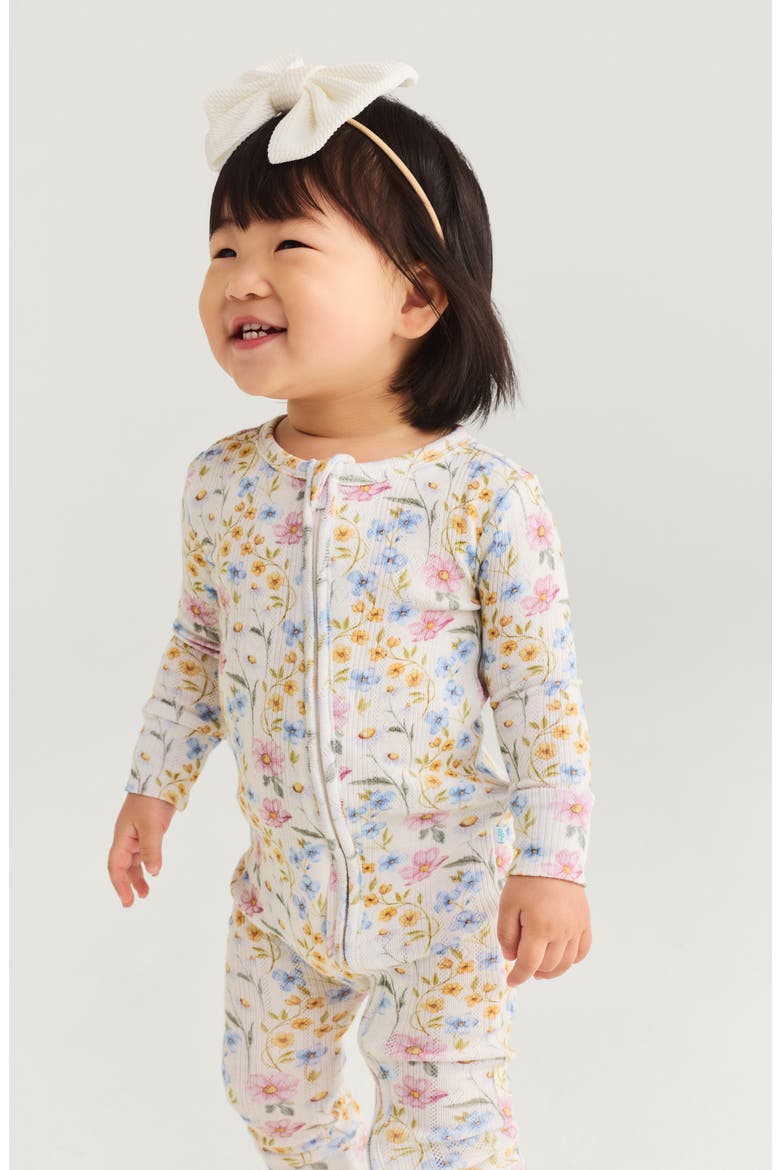 Kids' Pointelle Convertible One-Piece Pajamas, Alternate, color, BEIGE