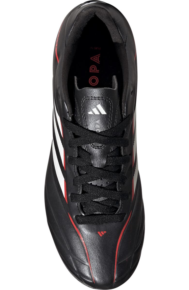 adidas Kids' Copa Pure IV Club Firm Ground Soccer Cleat, Alternate, color, Black/ White/ Lucid Red
