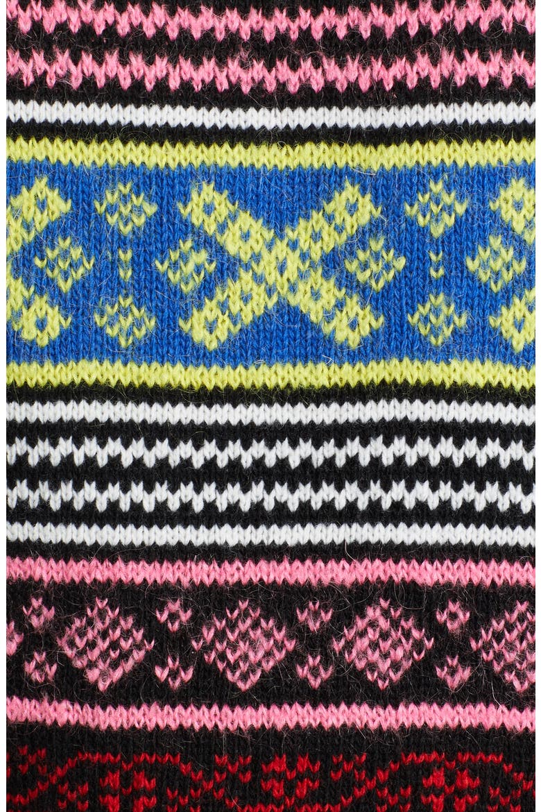 Fair Isle Wool Blend Sweater, Alternate, color, BLACK