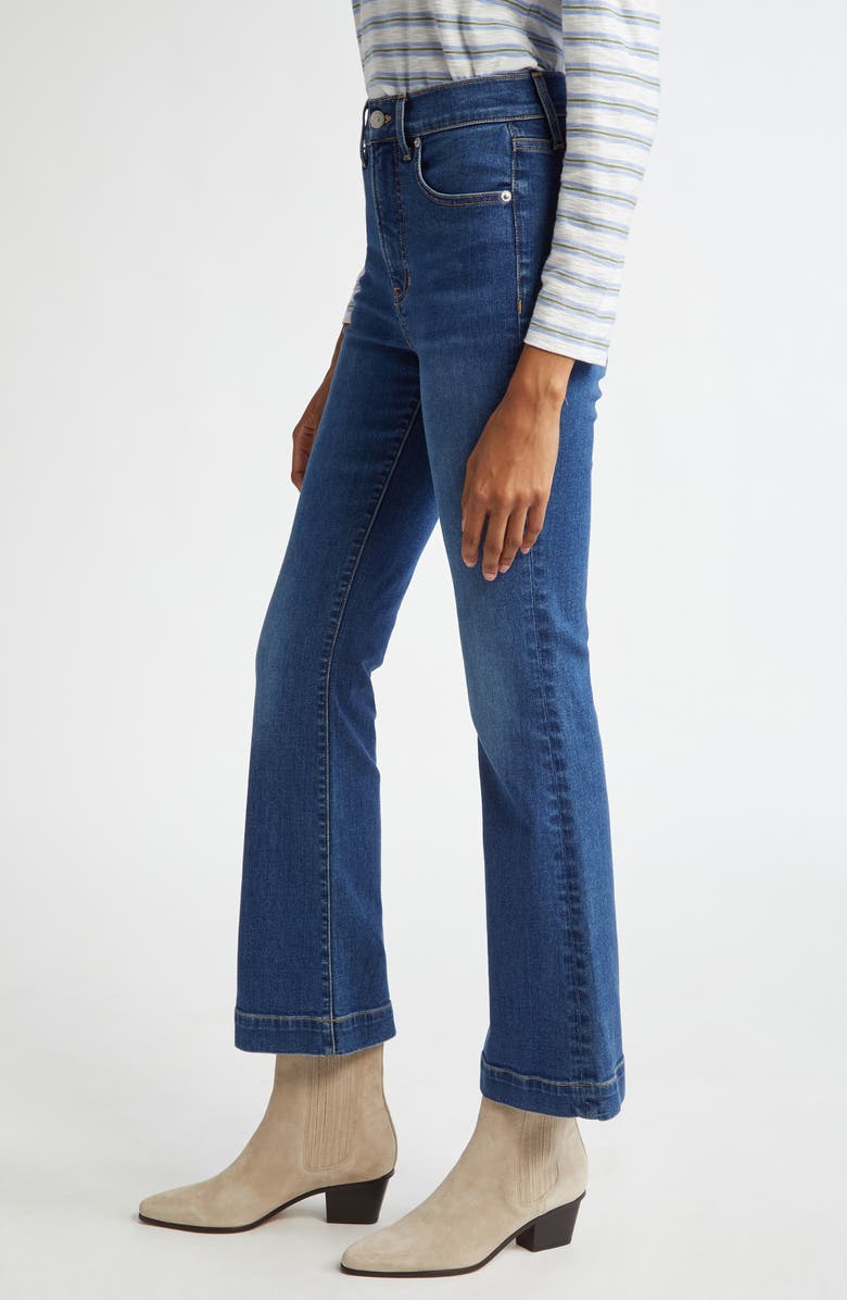 Veronica Beard Carson Ankle Flare Jeans, Alternate, color, Bright Blue
