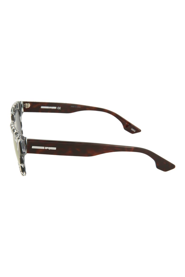 50mm Square Sunglasses, Alternate, color, BLACK AVANA ORANGE/ ORG