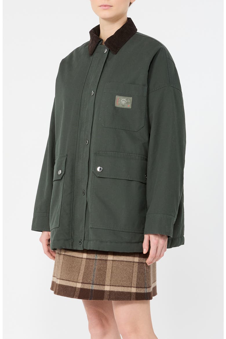 Pecora Cotton Utility Coat, Main, color, DARK GREEN