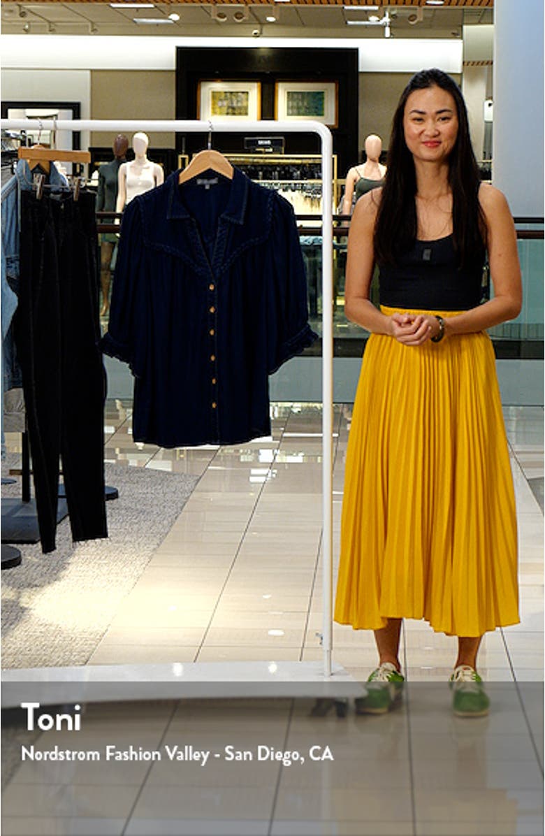 Blouson Sleeve Western Button-Up Shirt, sales video thumbnail