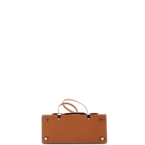 Pre-owned Goyard Goyard Structured Saigon Top Handle Bag Coated Canvas With Leather Mini In Brown