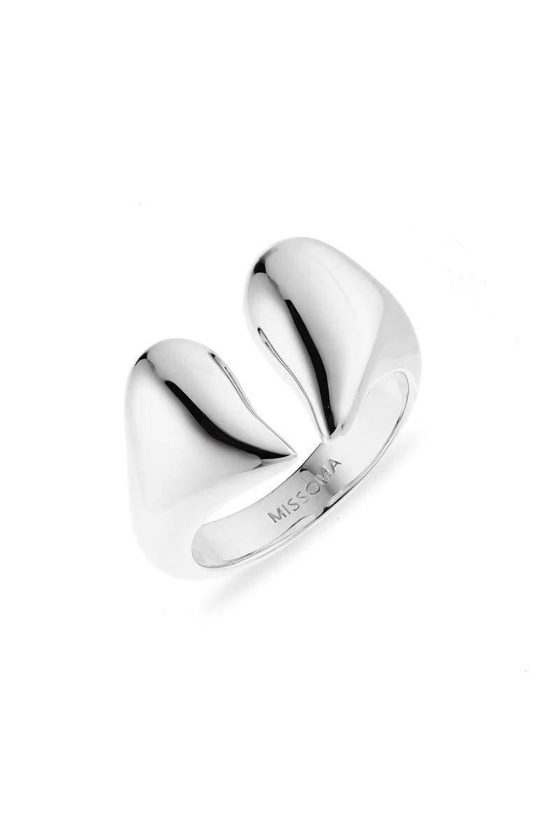 Molten Heartbreaker Statement Ring, Main, color, SILVER