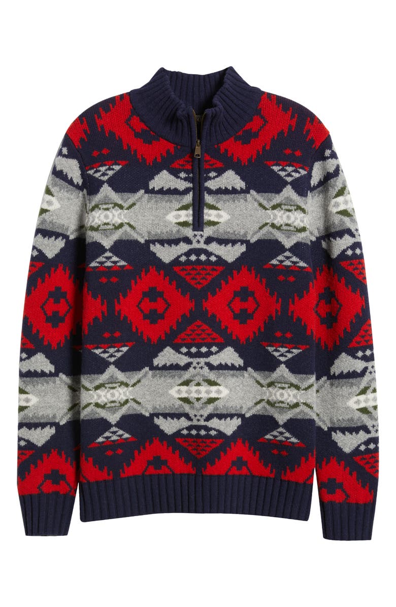 Pendleton Nehalem Lambswool Quarter Zip Sweater, Alternate, color, 