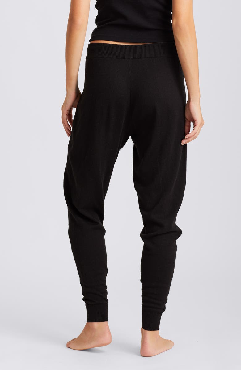 Papinelle Cotton & Cashmere Pajama Joggers, Alternate, color, Black