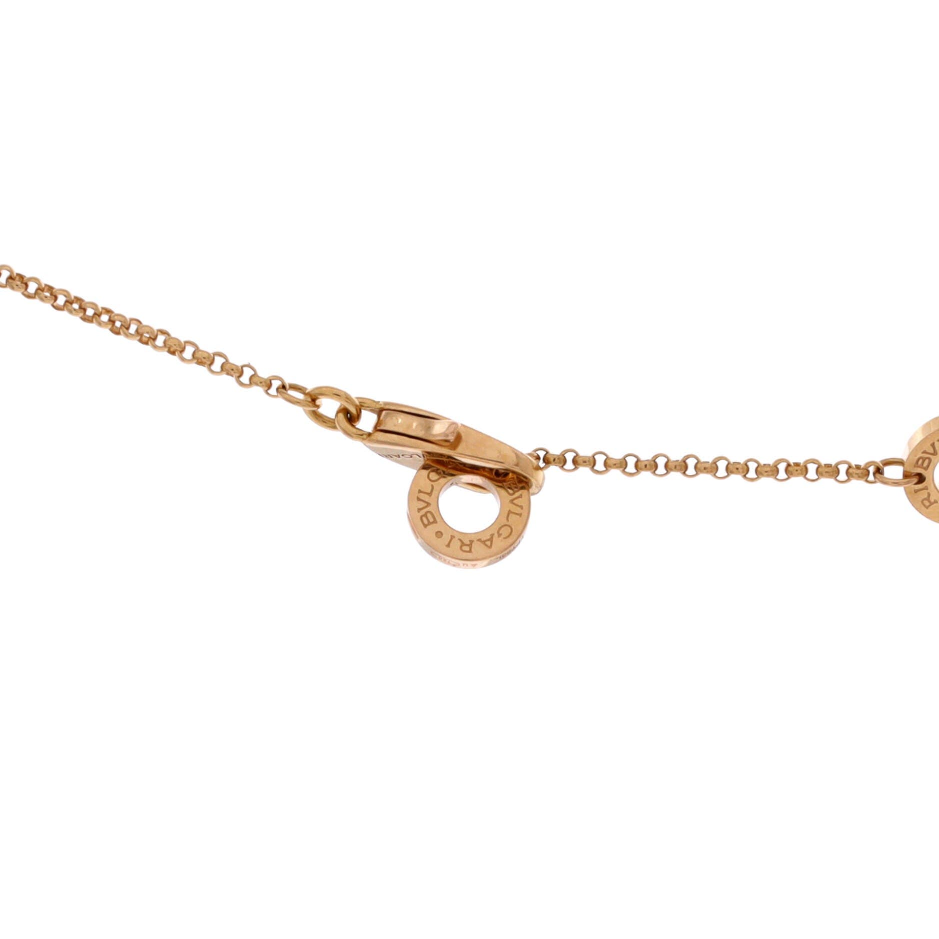 B.Zero1 Pendant Necklace 18K Rose Gold with Pave Diamonds Mini, Alternate, color, Metallic Gold
