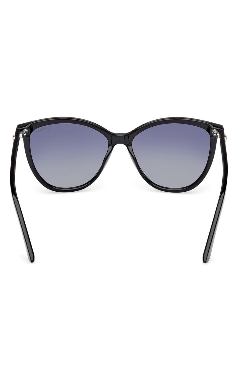 GUESS Cat Eye Sunglasses, Alternate, color, Shiny Black / Smoke Polarized