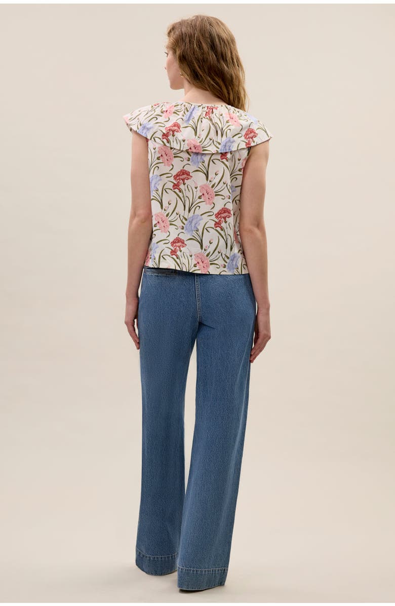 Rebecca Taylor Acosanti Floral Top, Alternate, color, Ivory Multi