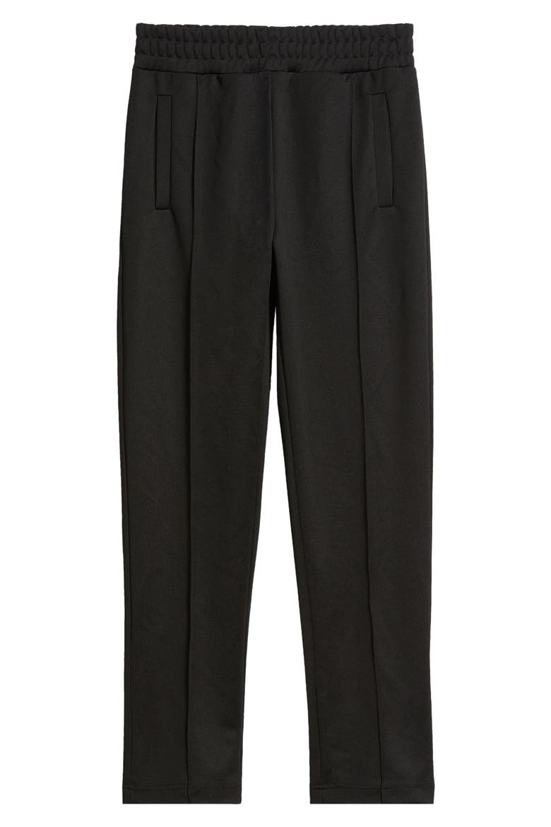 Back Curved Logo Track Pants, Alternate, color, BLACK OFF WHITE