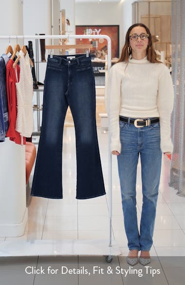 Good American Good Legs Front Pocket Flare Jeans (Women) | Nordstrom