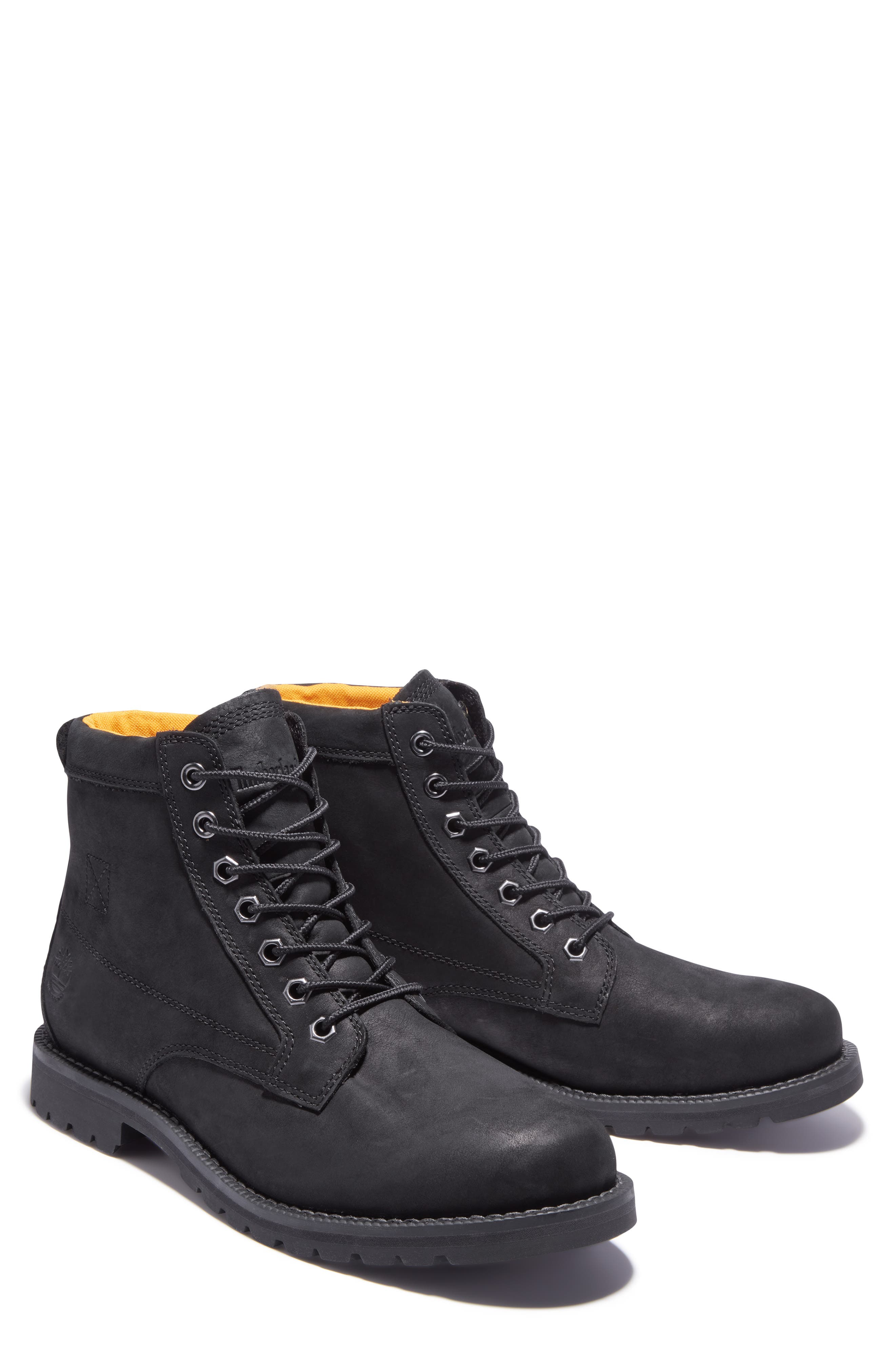 Timberland Redwood Falls Waterproof Moc Toe Boot, Main, color, Jet Black