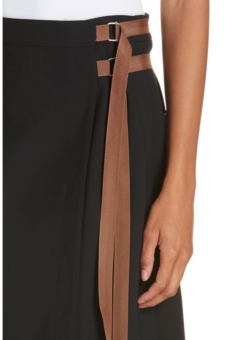 Anson Stretch A-Line Skirt, Alternate, color, BLACK