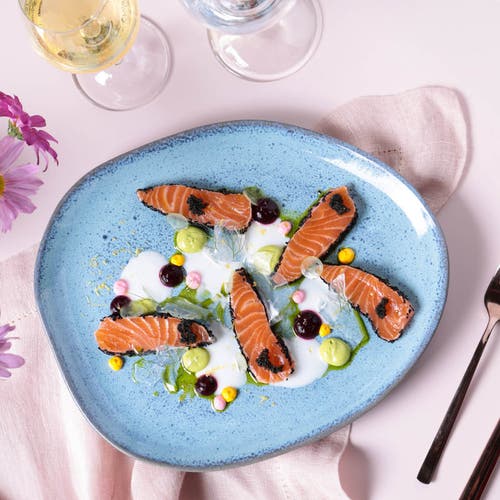 Porto Brasil Oval Dinner Plate Set Of 6 In Blue