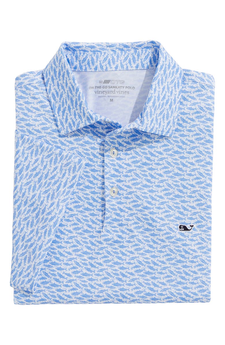 vineyard vines Sankaty Performance Polo, Alternate, color, Bluff Fish White Cap