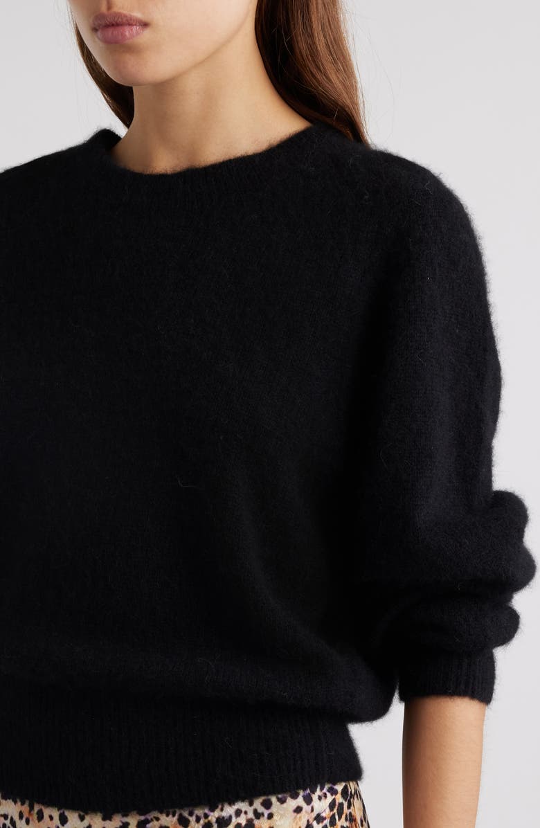 Isabel Marant Lusia Silk, Baby Alpaca & Cashmere Crewneck Sweater, Alternate, color,