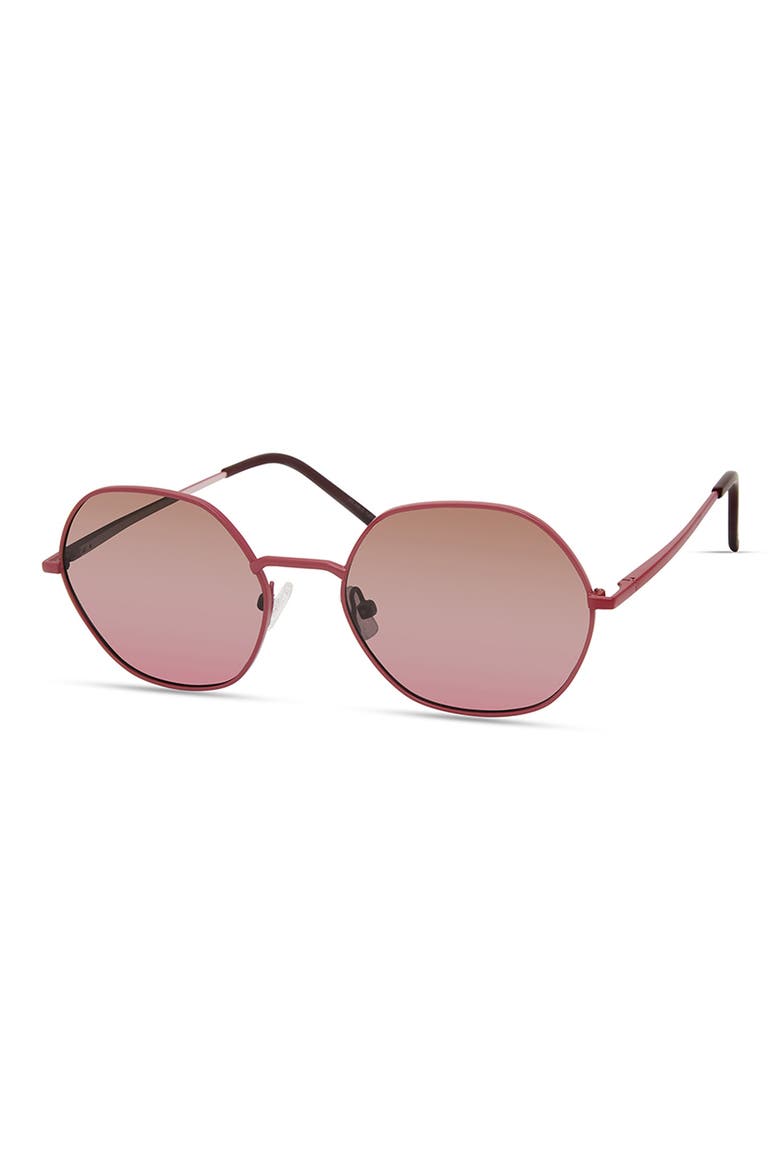 Aloe Round Sunglasses, Alternate, color, BERRY