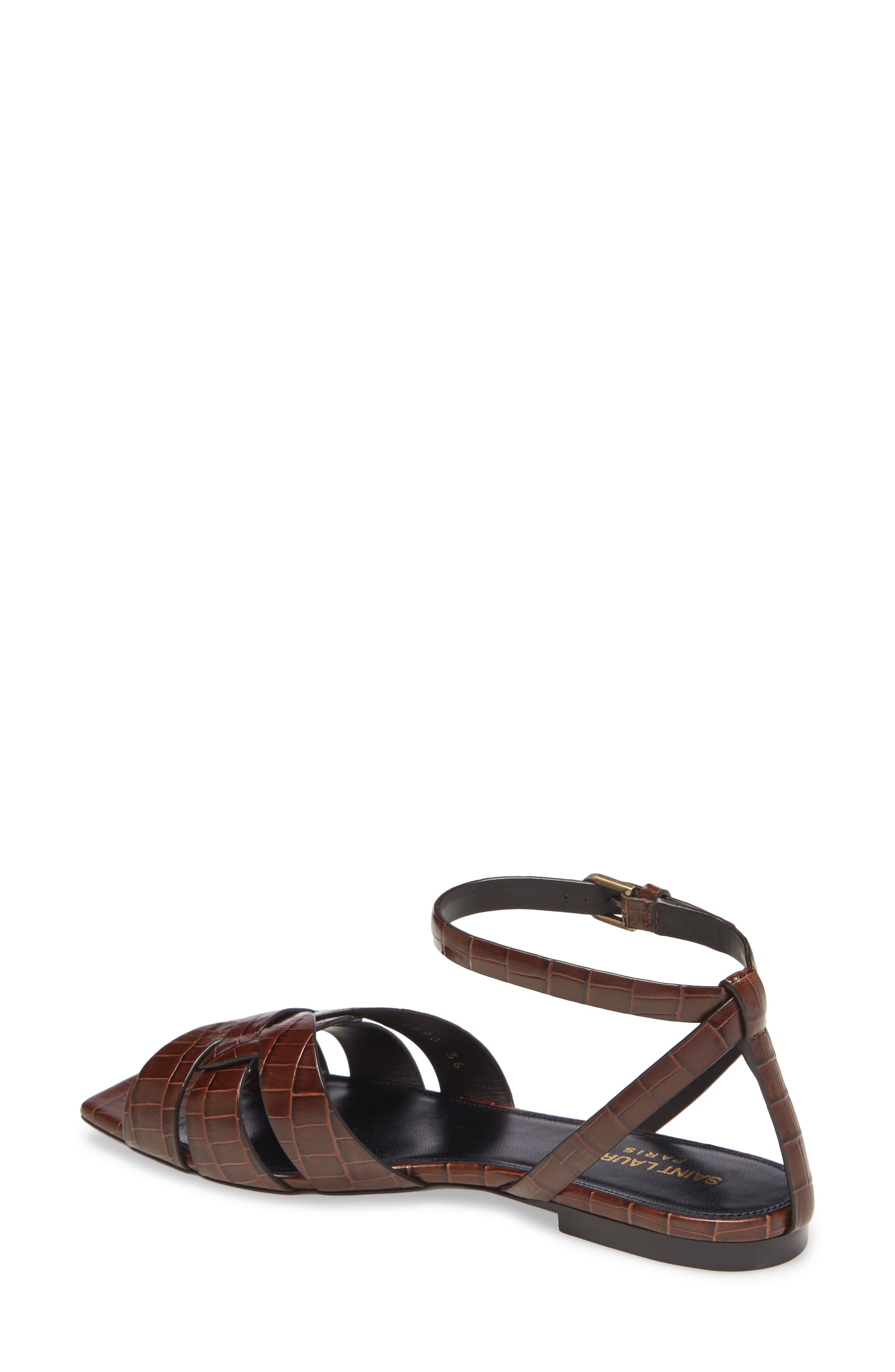 Saint Laurent Tribute Ankle Strap Sandal, Alternate, color, 