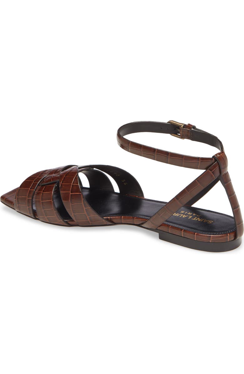 Saint Laurent Tribute Ankle Strap Sandal, Alternate, color,