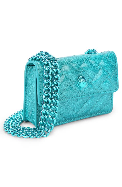 Kurt Geiger London Micro Kensington Drench Convertible Leather Shoulder Bag In Blue