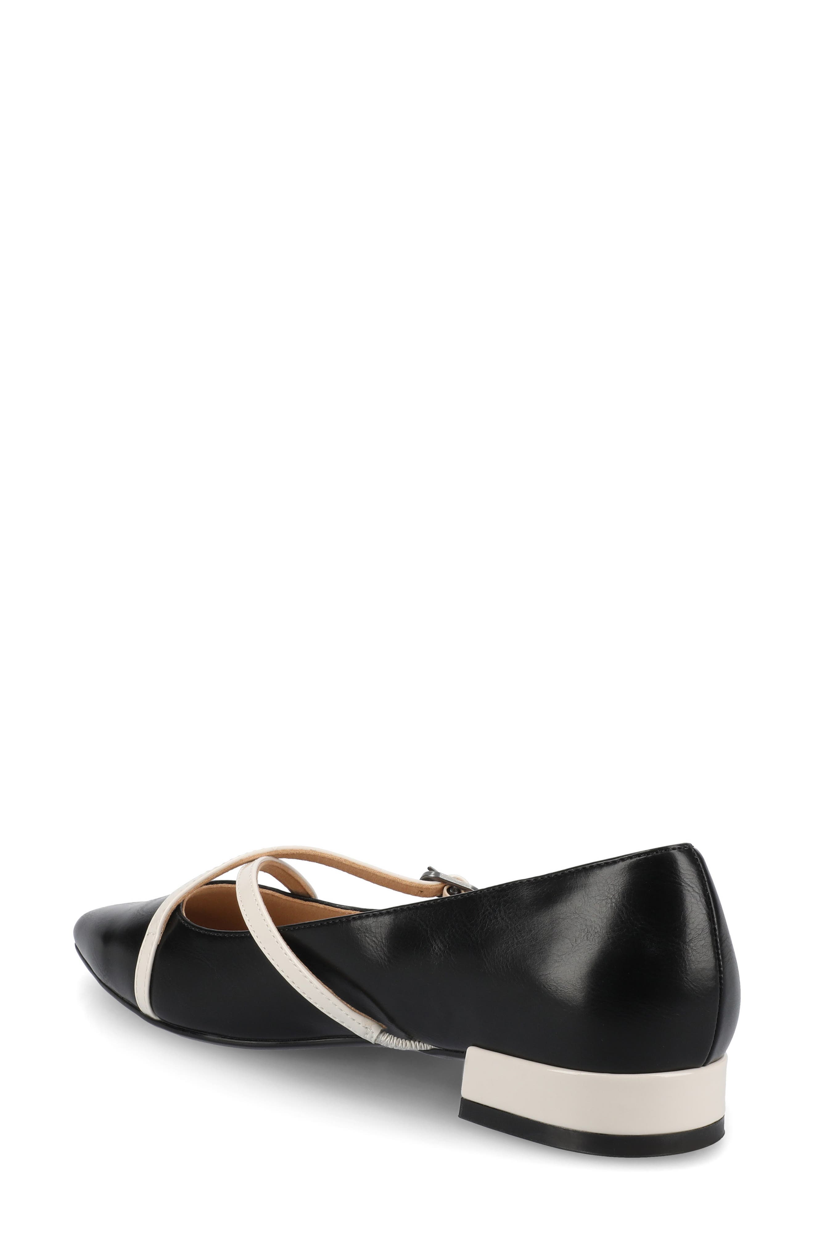 Journee Collection Camby Pointed Toe Flat, Alternate, color, Black