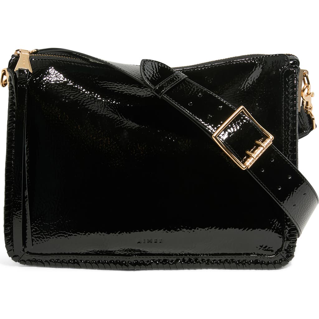 Aimee Famous Leather Large Crossbody Bag In Black