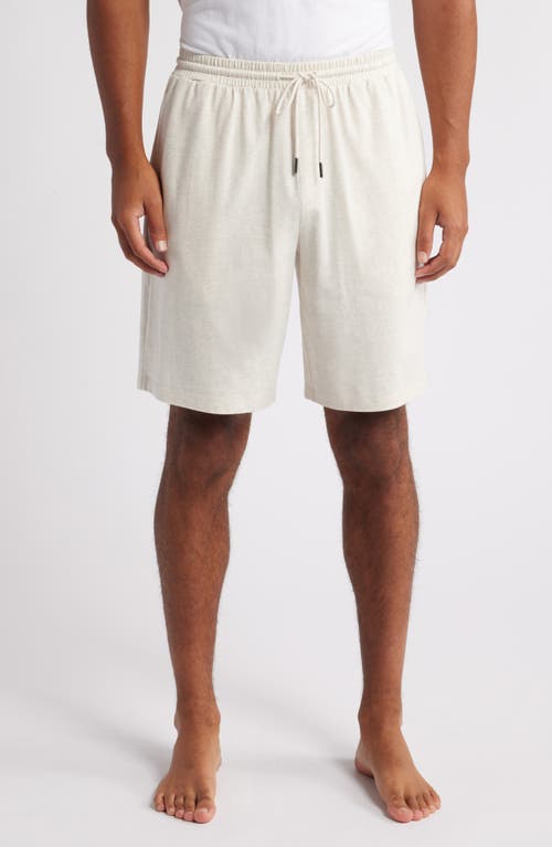 Nordstrom Cotton & Tencel® Modal Lounge Shorts in Beige Oatmeal Light Heather 