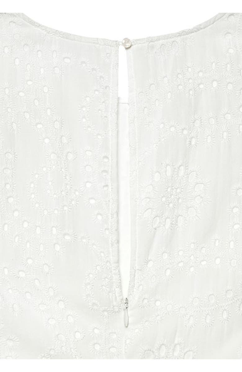 LASCANA Women's Sleeveless Eyelet Maxi Dress, Alternate, color, White