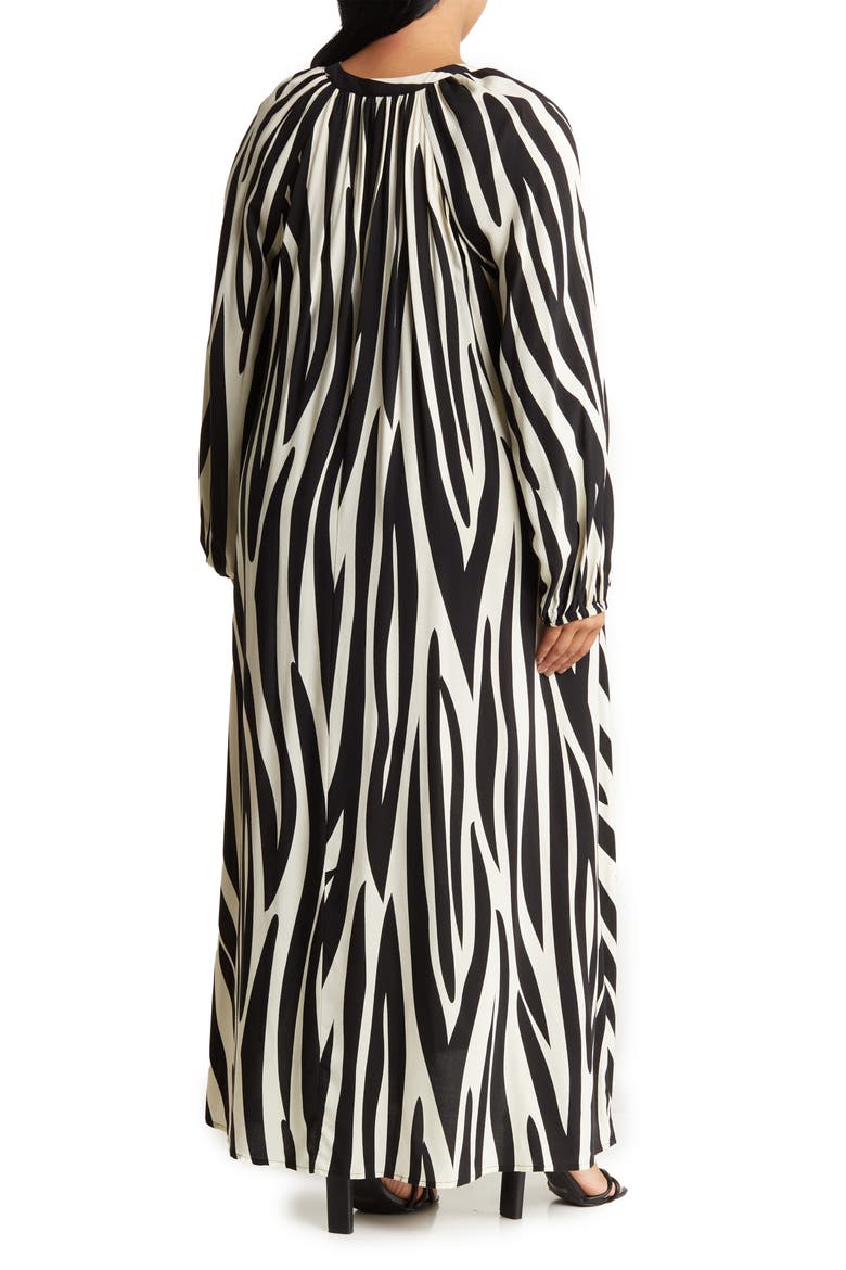 Lauren Printed Long Sleeve Maxi Dress, Alternate, color, CONTRAST