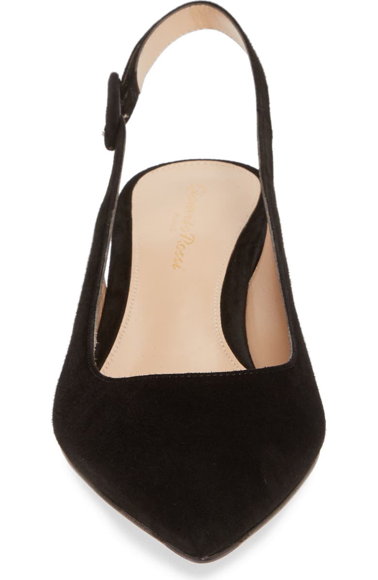 Gianvito Rossi Buckle Pointed Toe Slingback Pump, Alternate, color,