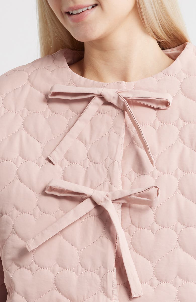 All in Favor Heart Quilted Puffer Jacket, Alternate, color, Pink