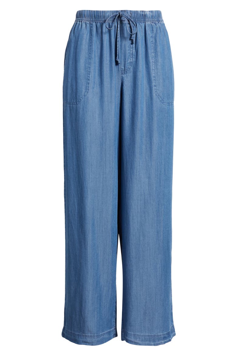 Isabeli Chambray Drawstring Pants, Alternate, color, BLUE WASH