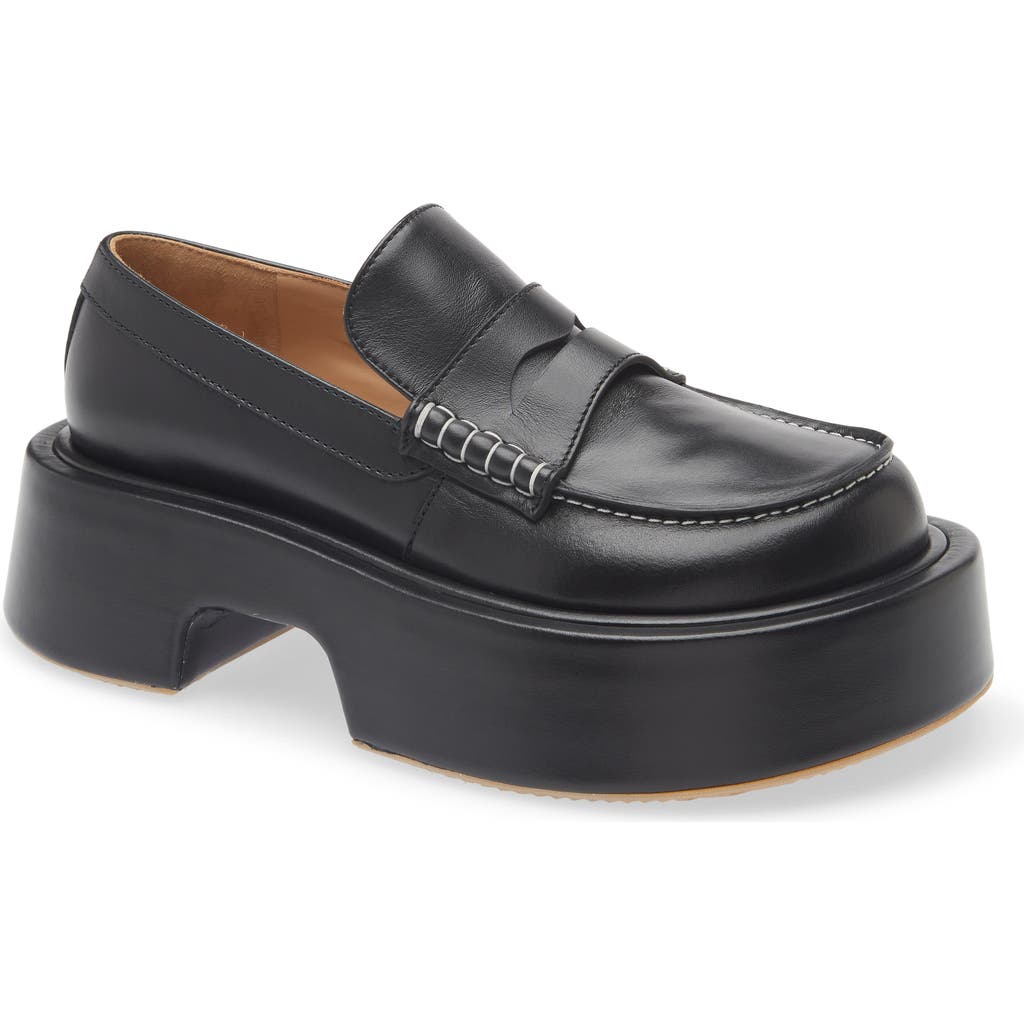 Jw Anderson Platform Loafers In 999 Black