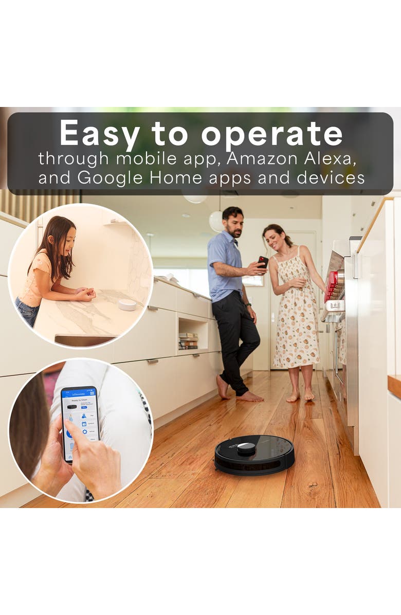 BOBSWEEP Dustin App & Voice Control Self-Empty Robot Vacuum & Mop, Alternate, color, Night