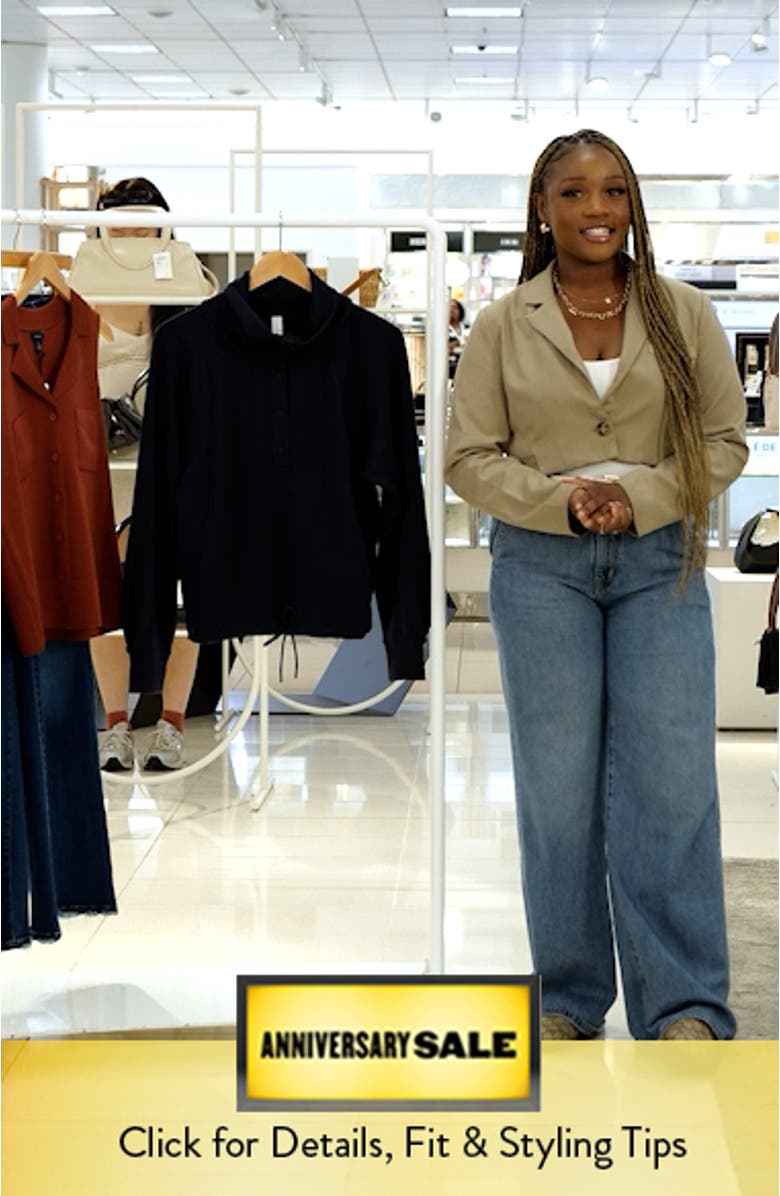 Ultrasoft Snap Funnel Neck Sweatshirt