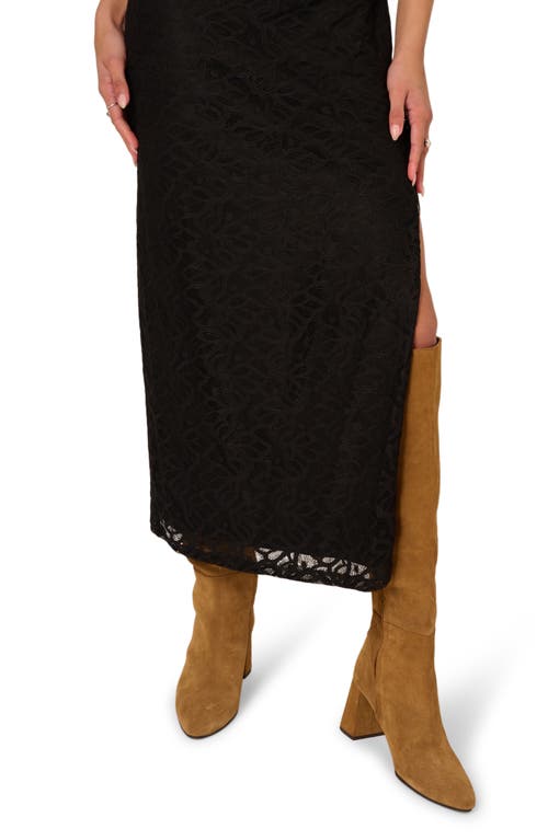 Adrianna Papell Off The Shoulder Lace Maxi Dress In Black