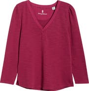 Tommy Bahama Ashby Stretch Cotton Slub Henley Top