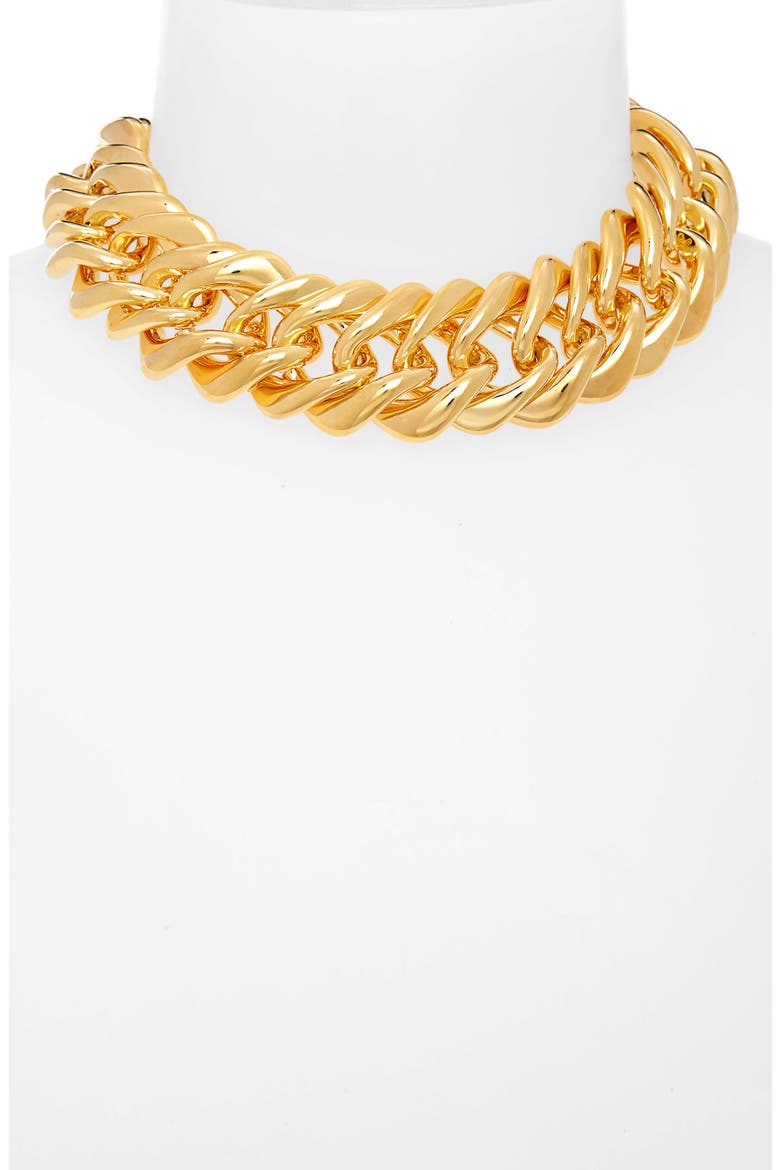 Link Necklace, Alternate, color, SHINY GOLD