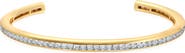 Crislu Princess Cut Cubic Zirconia Channel Cuff Bracelet
