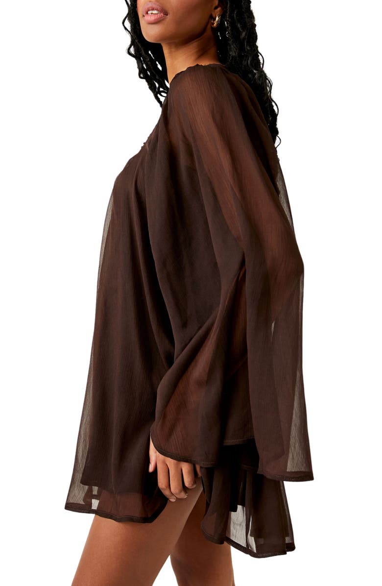 Free People Sunshine of Love Long Sleeve Minidress, Alternate, color, 