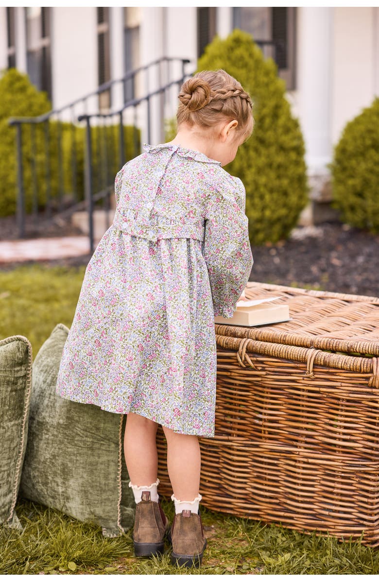 Little English Kids' Floral Pleated Caroline Dress, Alternate, color, Lavender Gables