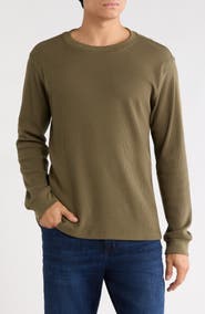 Joe's Crewneck Waffle Knit Long Sleeve T-Shirt