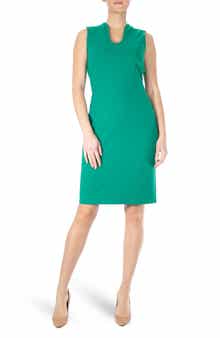 U-Neck Sleeveless Sheath Dress