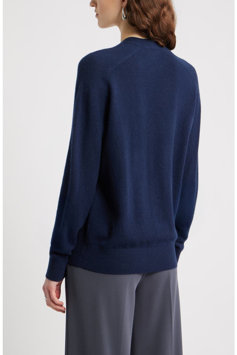 Cashmere V-Neck Cardigan, Alternate, color, NAVY NIGHT
