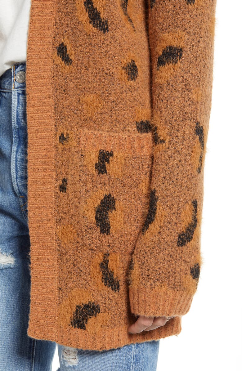 Woven Heart Animal Jacquard Cardigan, Alternate, color,