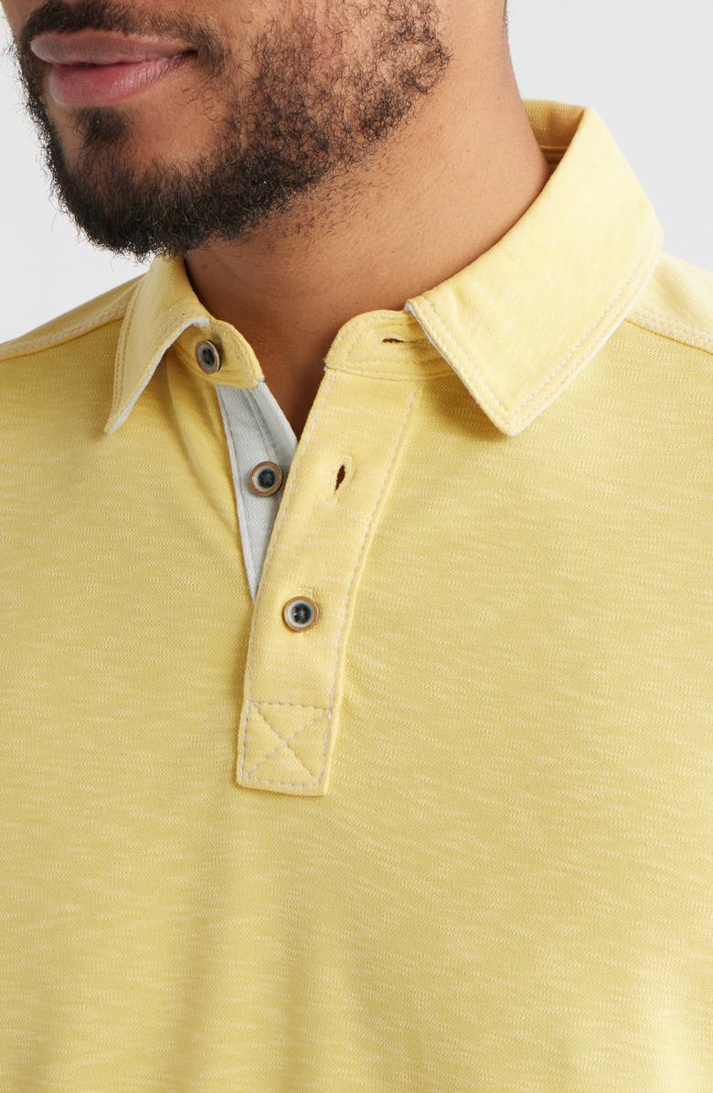 Johnston & Murphy Vintage Slub Polo, Alternate, color, Yellow